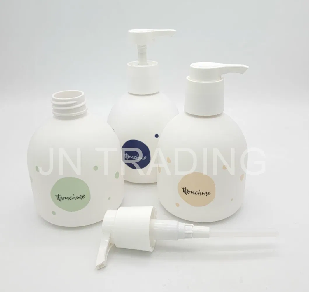 Empty Hair Conditioner Shampoo Packaging Ball Shape 300ml Plastic Cosmetic Bottle with 24/410 Spray Pump